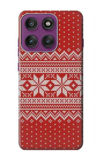 S3384 Winter Seamless Knitting Pattern Case For Motorola Edge 60 Pro