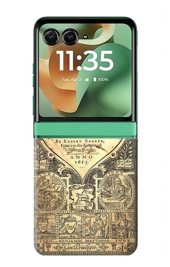 S0330 Bible Page Case For Motorola Razr 70+,60+, Razr+ (2026, 2025, 2024)