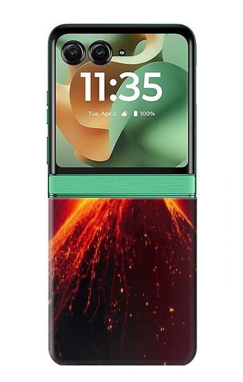 S0745 Volcano Lava Case For Motorola Razr 70+,60+, Razr+ (2026, 2025, 2024)