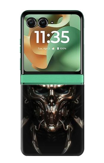S1027 Hardcore Metal Skull Case For Motorola Razr 70+,60+, Razr+ (2026, 2025, 2024)