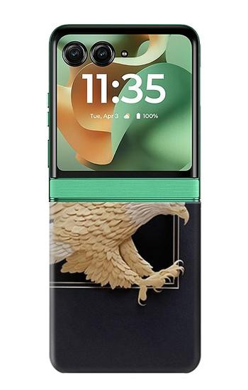 S1383 Paper Sculpture Eagle Case For Motorola Razr 70+,60+, Razr+ (2026, 2025, 2024)
