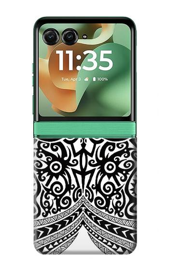 S1655 Maori Tattoo Case For Motorola Razr 70+,60+, Razr+ (2026, 2025, 2024)