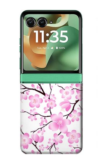 S1972 Sakura Cherry Blossoms Case For Motorola Razr 70+,60+, Razr+ (2026, 2025, 2024)