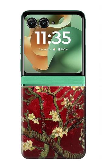 S2414 Red Blossoming Almond Tree Van Gogh Case For Motorola Razr 70+,60+, Razr+ (2026, 2025, 2024)