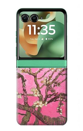 S2449 Pink Blossoming Almond Tree Van Gogh Case For Motorola Razr 70+,60+, Razr+ (2026, 2025, 2024)