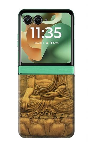 S2452 Buddha Bas Relief Art Graphic Printed Case For Motorola Razr 70+,60+, Razr+ (2026, 2025, 2024)