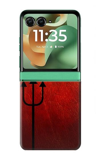 S2454 Red Cute Little Devil Cartoon Case For Motorola Razr 70+,60+, Razr+ (2026, 2025, 2024)