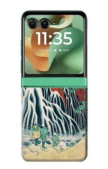 S2491 Hokusai Kirifuri Waterfall at Kurokami Case For Motorola Razr 70+,60+, Razr+ (2026, 2025, 2024)