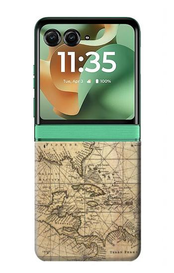S2506 Exploration North America Map Case For Motorola Razr 70+,60+, Razr+ (2026, 2025, 2024)