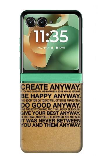 S2513 Mother Teresa Anyway Quotes Case For Motorola Razr 70+,60+, Razr+ (2026, 2025, 2024)