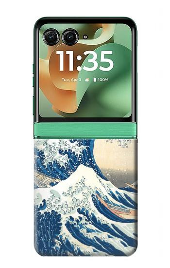 S2790 Hokusai Under The Wave off Kanagawa Case For Motorola Razr 70+,60+, Razr+ (2026, 2025, 2024)