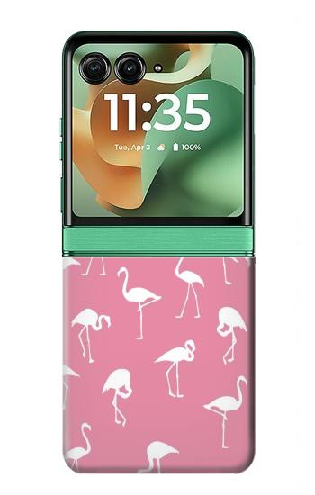 S2858 Pink Flamingo Pattern Case For Motorola Razr 70+,60+, Razr+ (2026, 2025, 2024)