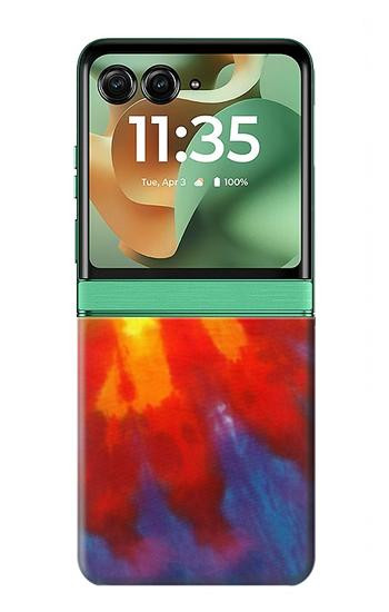 S2985 Colorful Tie Dye Texture Case For Motorola Razr 70+,60+, Razr+ (2026, 2025, 2024)