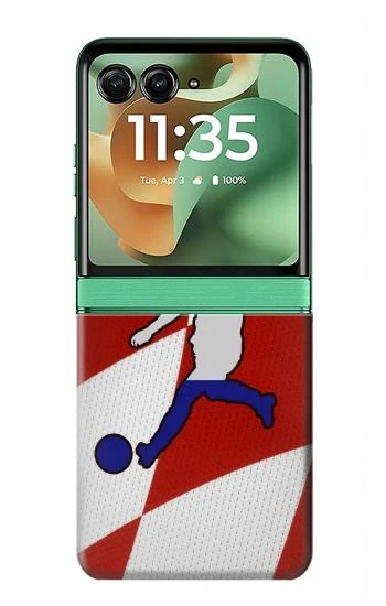 S2993 Croatia Football Soccer Case For Motorola Razr 70+,60+, Razr+ (2026, 2025, 2024)