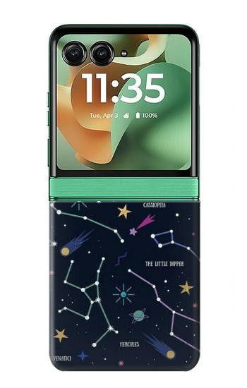 S3220 Star Map Zodiac Constellations Case For Motorola Razr 70+,60+, Razr+ (2026, 2025, 2024)