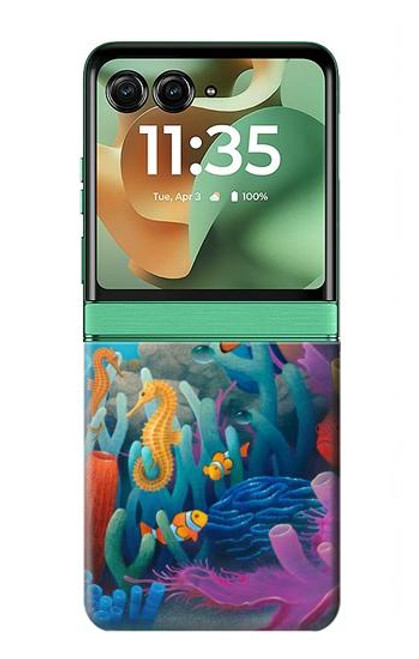 S3227 Underwater World Cartoon Case For Motorola Razr 60, Razr 2025 S3227 Underwater World Cartoon Case For Motorola Razr 60, Razr 2025