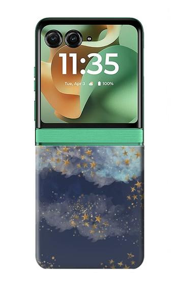 S3364 Gold Star Sky Case For Motorola Razr 70+,60+, Razr+ (2026, 2025, 2024)