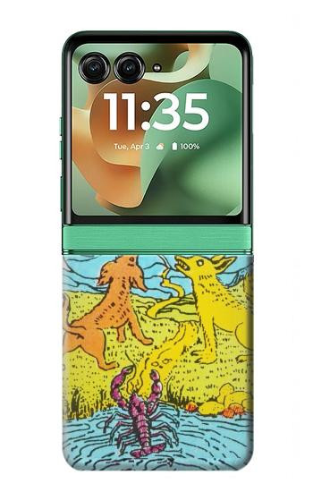 S3435 Tarot Card Moon Case For Motorola Razr 70+,60+, Razr+ (2026, 2025, 2024)