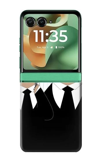 S3557 Bear in Black Suit Case For Motorola Razr 70+,60+, Razr+ (2026, 2025, 2024)