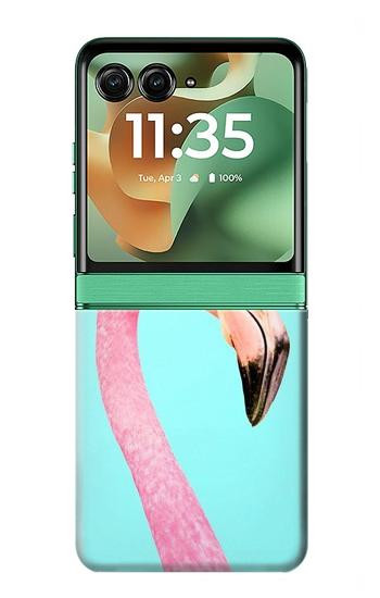 S3708 Pink Flamingo Case For Motorola Razr 70+,60+, Razr+ (2026, 2025, 2024)
