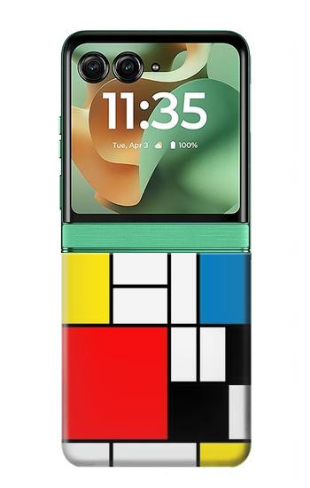 S3814 Piet Mondrian Line Art Composition Case For Motorola Razr 70+,60+, Razr+ (2026, 2025, 2024)