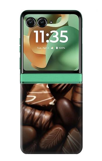 S3840 Dark Chocolate Milk Chocolate Lovers Case For Motorola Razr 70+,60+, Razr+ (2026, 2025, 2024)