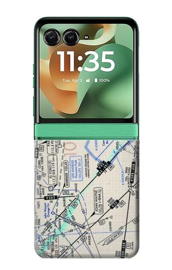 S3882 Flying Enroute Chart Case For Motorola Razr 70+,60+, Razr+ (2026, 2025, 2024)