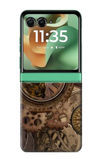S3927 Compass Clock Gage Steampunk Case For Motorola Razr 60, Razr 2025