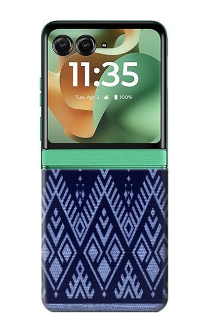 S3950 Textile Thai Blue Pattern Case For Motorola Razr 60, Razr 2025