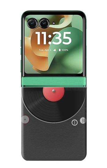 S3952 Turntable Vinyl Record Player Graphic Case For Motorola Razr 70+,60+, Razr+ (2026, 2025, 2024)