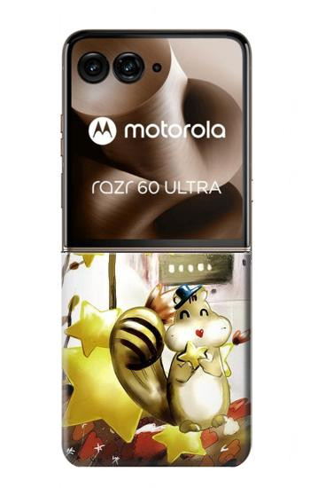 S0109 Cute Squirrel Cartoon Case For Motorola Razr 70 Ultra, 60 Ultra, 50 Ultra, Ultra 2026, Ultra 2025
