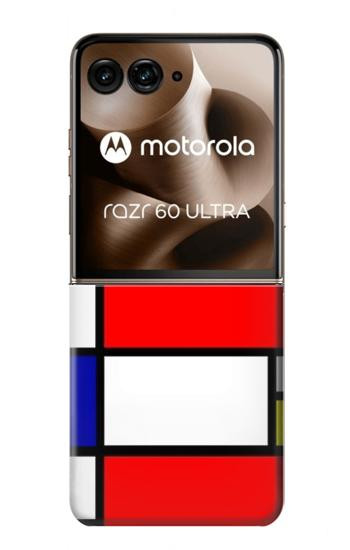 S0157 Composition Red Blue Yellow Case For Motorola Razr 70 Ultra, 60 Ultra, 50 Ultra, Ultra 2026, Ultra 2025