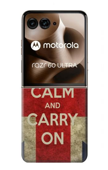 S0674 Keep Calm and Carry On Case For Motorola Razr 70 Ultra, 60 Ultra, 50 Ultra, Ultra 2026, Ultra 2025