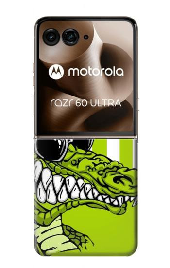 S2323 Funny Green Alligator Crocodile Case For Motorola Razr 70 Ultra, 60 Ultra, 50 Ultra, Ultra 2026, Ultra 2025