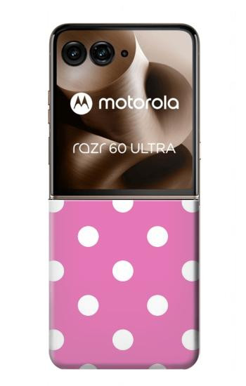 S2358 Pink Polka Dots Case For Motorola Razr 70 Ultra, 60 Ultra, 50 Ultra, Ultra 2026, Ultra 2025