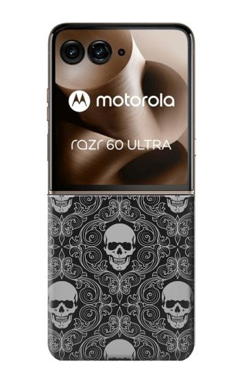 S2371 Skull Vintage Monochrome Pattern Case For Motorola Razr 70 Ultra, 60 Ultra, 50 Ultra, Ultra 2026, Ultra 2025