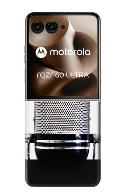 S2381 Vintage Radio Microphone On The Air Case For Motorola Razr 60 Ultra, Razr Ultra 2025
