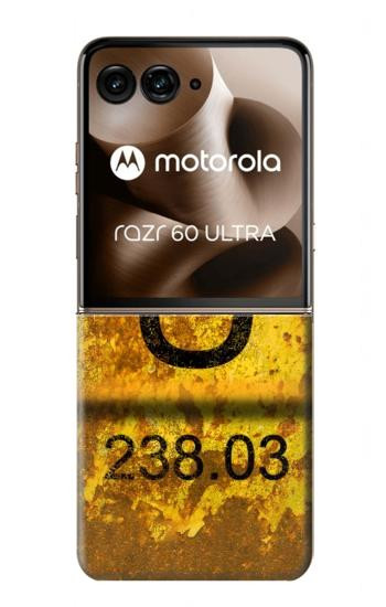 S2447 Nuclear Old Rusty Uranium Waste Barrel Case For Motorola Razr 70 Ultra, 60 Ultra, 50 Ultra, Ultra 2026, Ultra 2025
