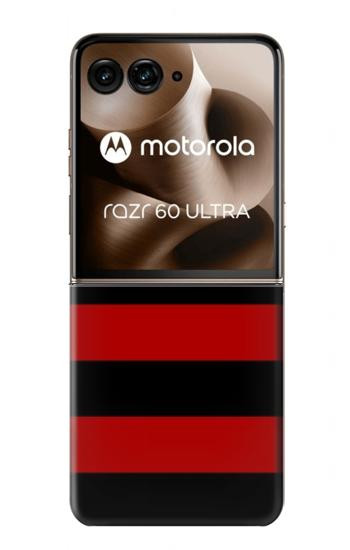 S2638 Black and Red Striped Case For Motorola Razr 70 Ultra, 60 Ultra, 50 Ultra, Ultra 2026, Ultra 2025