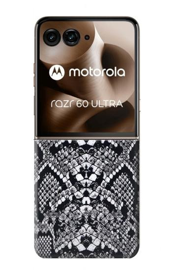 S2855 White Rattle Snake Skin Graphic Printed Case For Motorola Razr 70 Ultra, 60 Ultra, 50 Ultra, Ultra 2026, Ultra 2025