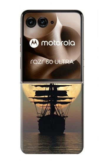 S2897 Pirate Ship Moon Night Case For Motorola Razr 70 Ultra, 60 Ultra, 50 Ultra, Ultra 2026, Ultra 2025