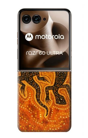 S2901 Lizard Aboriginal Art Case For Motorola Razr 70 Ultra, 60 Ultra, 50 Ultra, Ultra 2026, Ultra 2025