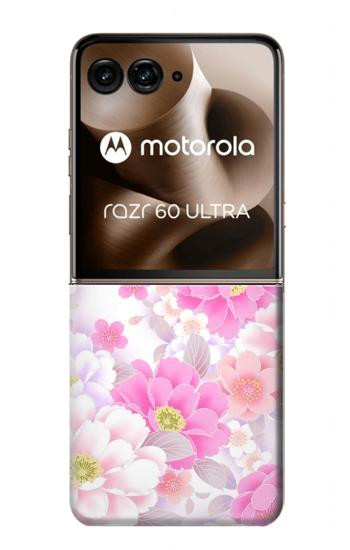 S3036 Pink Sweet Flower Flora Case For Motorola Razr 70 Ultra, 60 Ultra, 50 Ultra, Ultra 2026, Ultra 2025