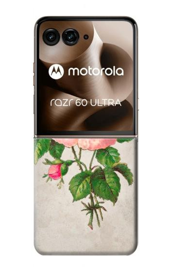 S3079 Vintage Pink Rose Case For Motorola Razr 70 Ultra, 60 Ultra, 50 Ultra, Ultra 2026, Ultra 2025