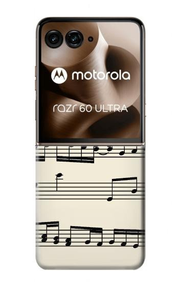 S3082 Music Sheet Case For Motorola Razr 70 Ultra, 60 Ultra, 50 Ultra, Ultra 2026, Ultra 2025