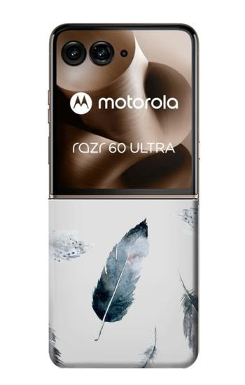 S3085 Feather Paint Pattern Case For Motorola Razr 70 Ultra, 60 Ultra, 50 Ultra, Ultra 2026, Ultra 2025