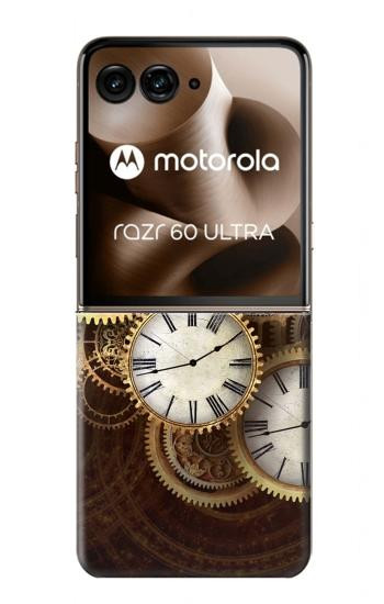 S3172 Gold Clock Live Case For Motorola Razr 70 Ultra, 60 Ultra, 50 Ultra, Ultra 2026, Ultra 2025