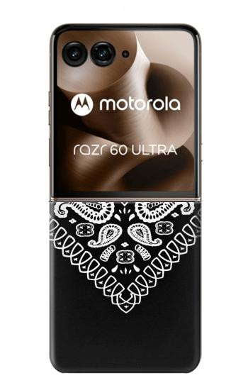 S3363 Bandana Black Pattern Case For Motorola Razr 70 Ultra, 60 Ultra, 50 Ultra, Ultra 2026, Ultra 2025