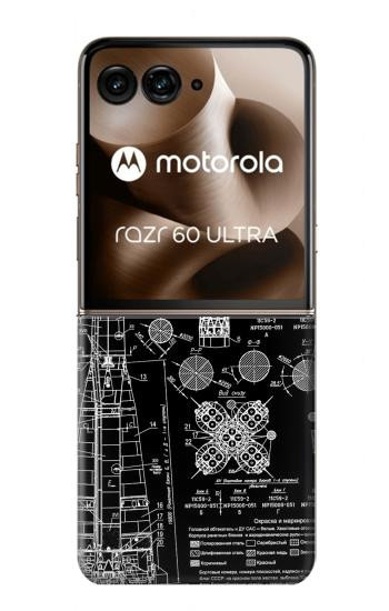 S3436 Apollo Blue Print Case For Motorola Razr 70 Ultra, 60 Ultra, 50 Ultra, Ultra 2026, Ultra 2025