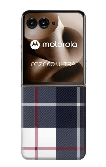 S3452 Plaid Fabric Pattern Case For Motorola Razr 70 Ultra, 60 Ultra, 50 Ultra, Ultra 2026, Ultra 2025
